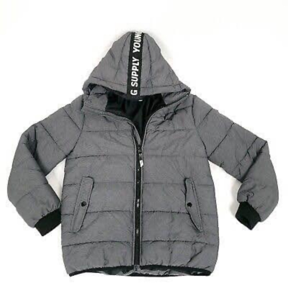 BRAND NEW youth boy h&m padded hooded jacket size 12-13Y
